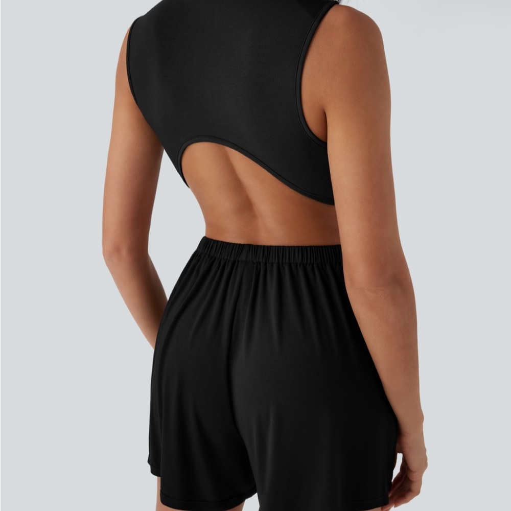 HALARA Black Sleeveless Romper - Picture 3 of 7